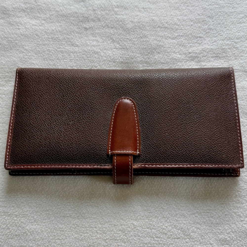 Vintage Mulholland Brothers Passport Wallet, Brown, Made in the USA